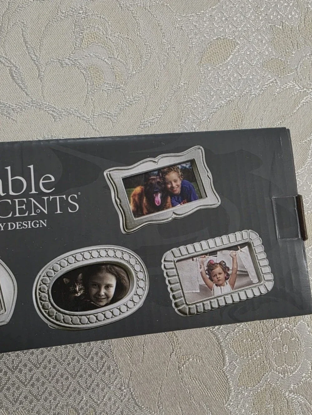 Godinger Silver Small Mini Picture Frames Place Card Holders Set 6 New Rectangle